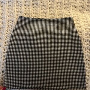 Forever 21 Black and White Gingham Pencil Skirt